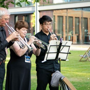 Trumpets on Chapel Lawn
