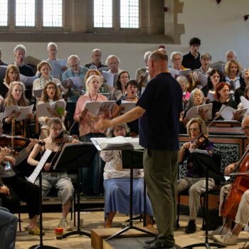 Mozart Requiem rehearsal with Stephen Layton