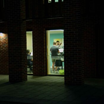 Practice room at night